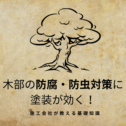 木部の防腐・防虫対策に塗装が効く！